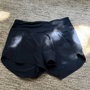 Navy lululemon speed up shorts